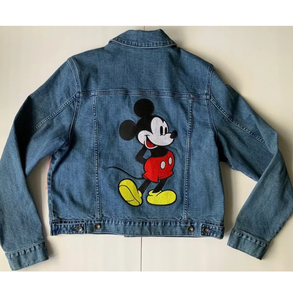 Mickey Mouse Denim Jacket Medium - image 1